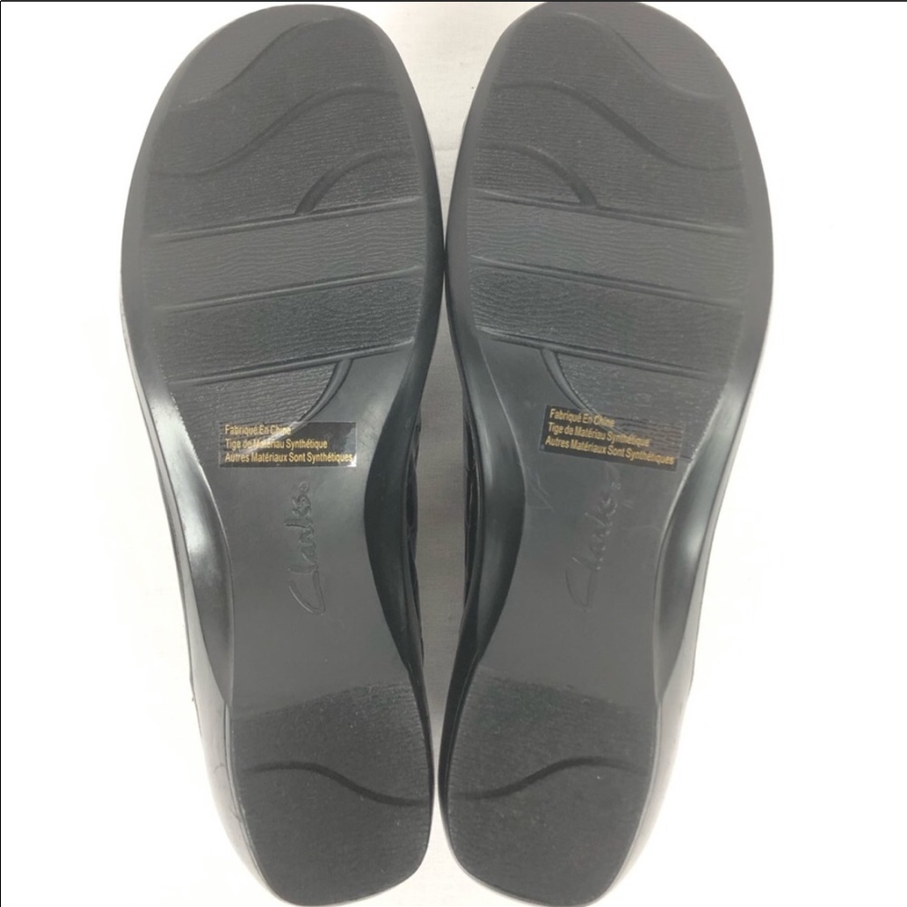 Clarks Bendable Alligator Print Slip On Shoes 9w - image 6